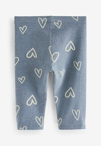 Next CROPPED STANDARD - Leggings - Byxor - blue marl heart print