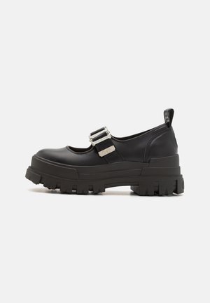 ASPHA BUCKLE - Platvormkontsad - black/silver