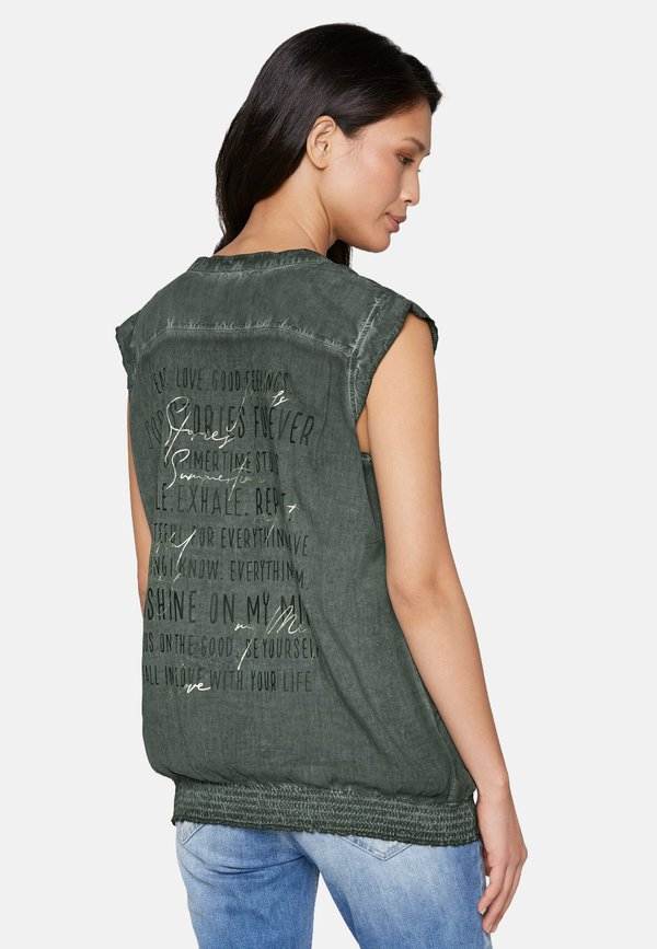 MIT GESMOKTEM SAUM UND RÜCKENPRINT - Top