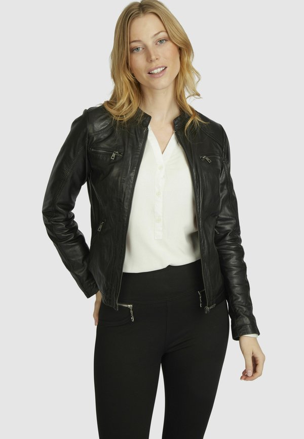 Lederjacke - schwarz
