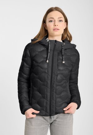 Frieda & Freddies, STEPPJACKE MIT WELLENSTEPPUNG UND MATERIALMIX - Winter jacket - schwarz