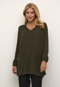 Kaffe - AMBER V-NECK - Tunika - forest night Miniaturna slika 1