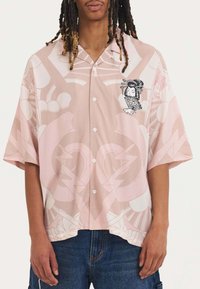 Ed Hardy GEISHA FAN CAMP  - Shirt - pink white
