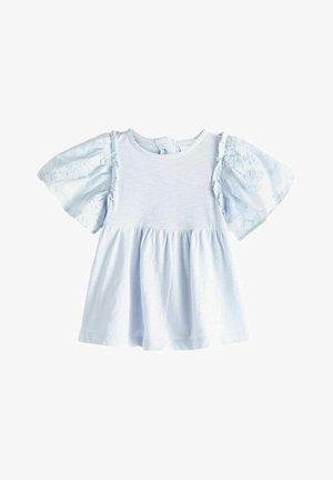 SHORT SLEEVE EMBROIDERED - REGULAR FIT - Nyomott mintás póló - blue flower