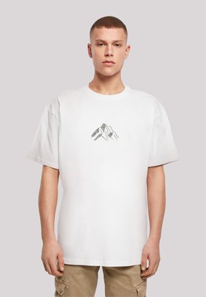 MOUNTAIN BERGE URLAUB WINTER SCHNEE SKI - T-shirt print - weiß