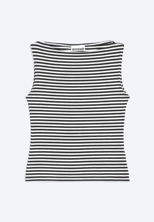 Weekday, ANNIE - Top - dark grey stripe