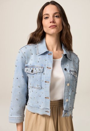 Oltre CON CASTONI - Denim jacket - azzurro