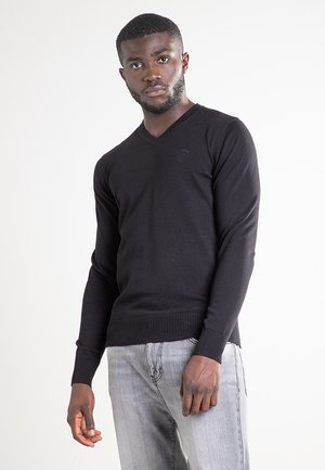 Schott PULL COL V - Maglione - black