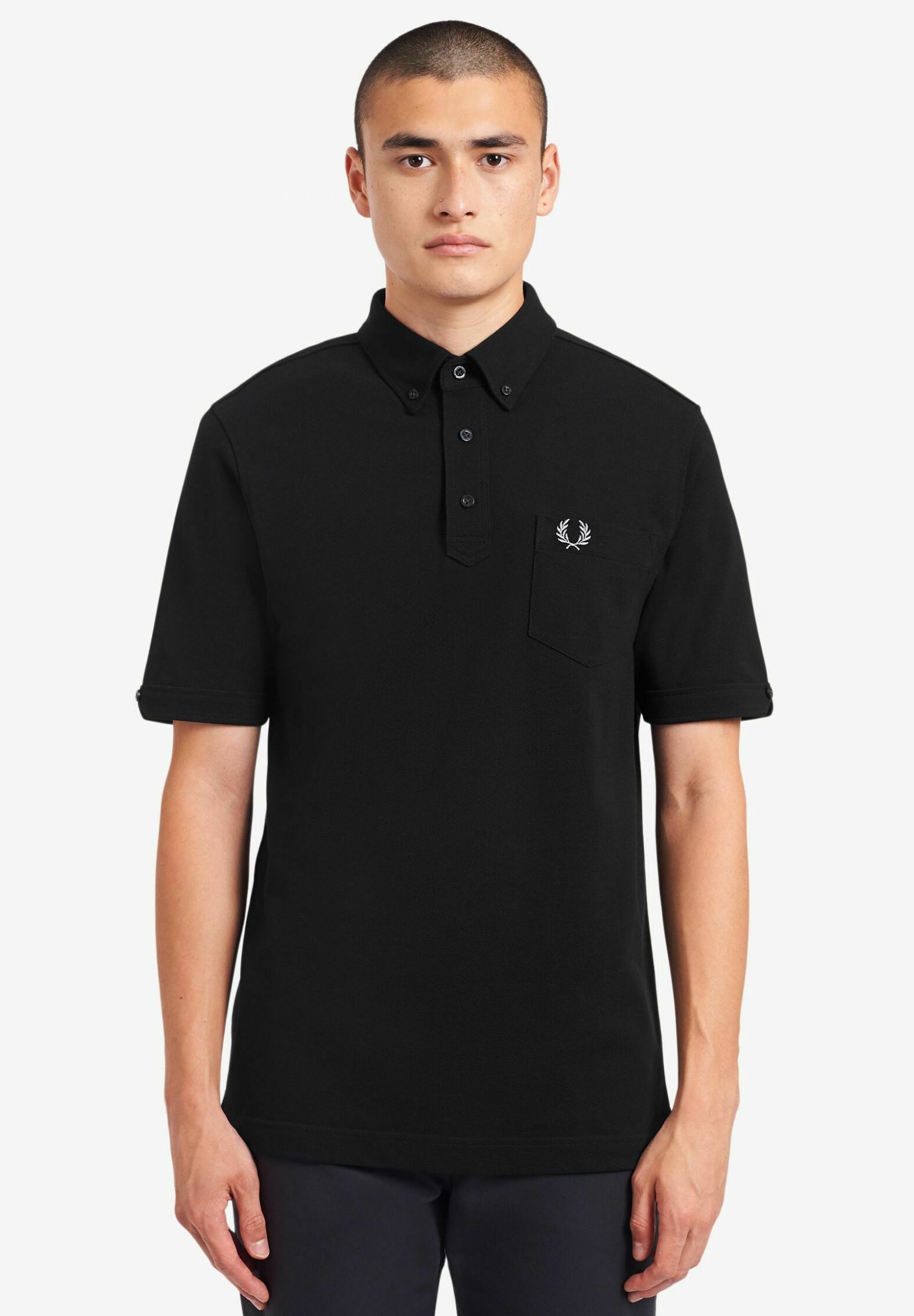 Fred Perry CON COLLETTO BUTTON-DOWN - Polo - nero - Zalando.it