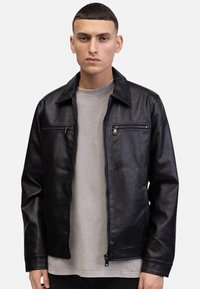 Redefined Rebel STEFAN JACKET REGULAR FIT - Imitert skinnjakke - black