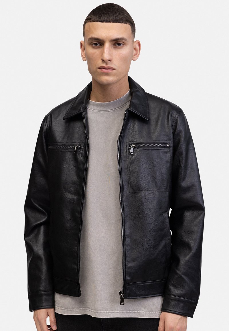 Redefined Rebel STEFAN JACKET REGULAR FIT - Imitert skinnjakke - black