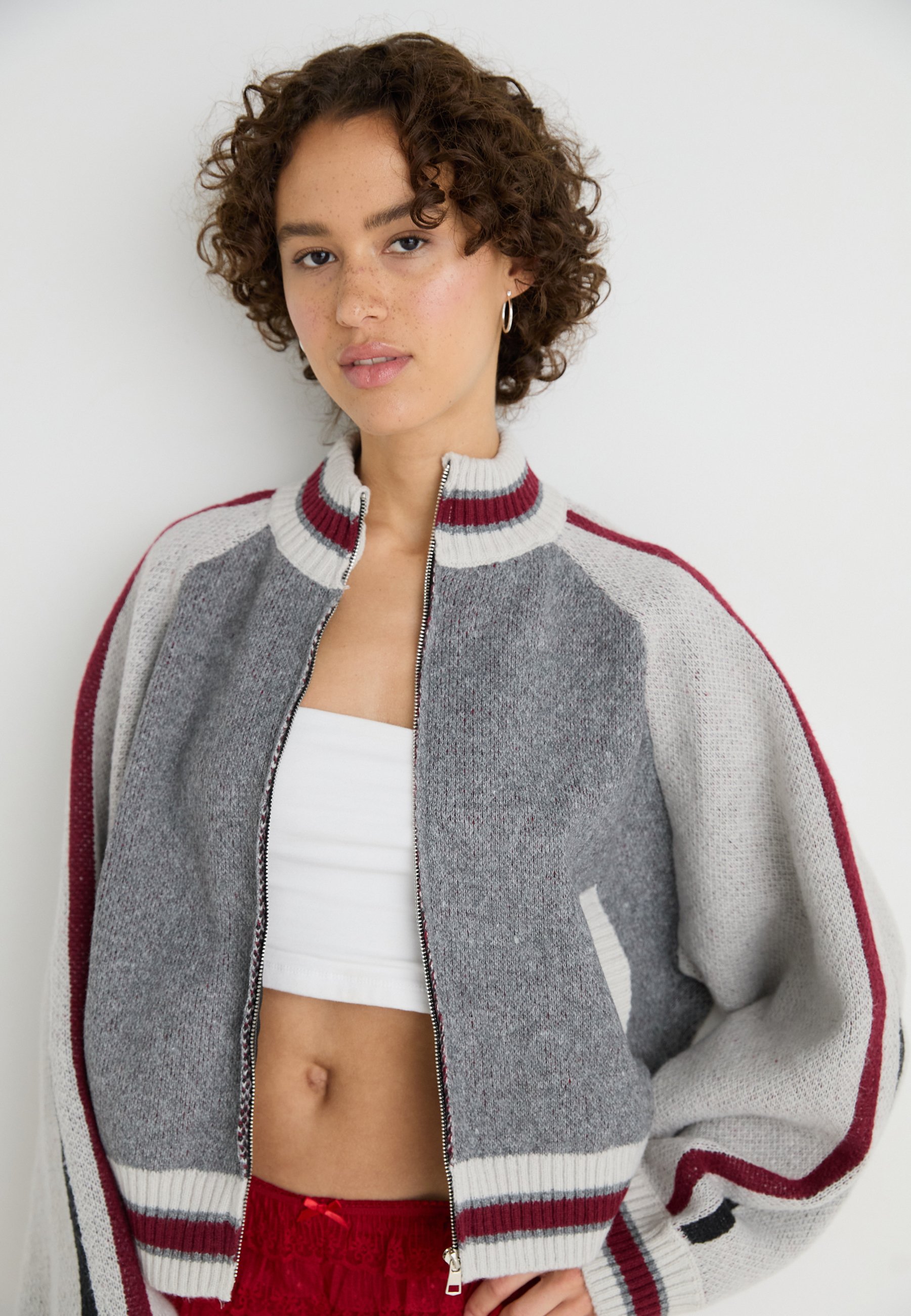 Jaded London TEAM 85 JACKET - Cardigan - grey - Zalando.co.uk