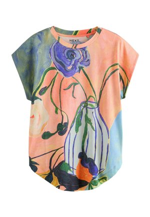 REGULAR FIT - T-Shirt basic - blue orange floral
