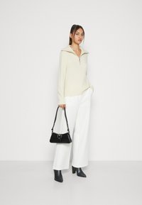 VILA VIRIL HALF ZIPPER  - Strickpullover - birch melange