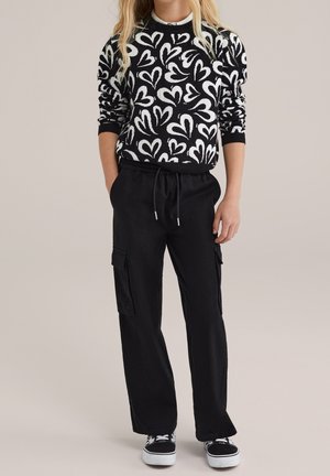 WE Fashion, Pullover - black