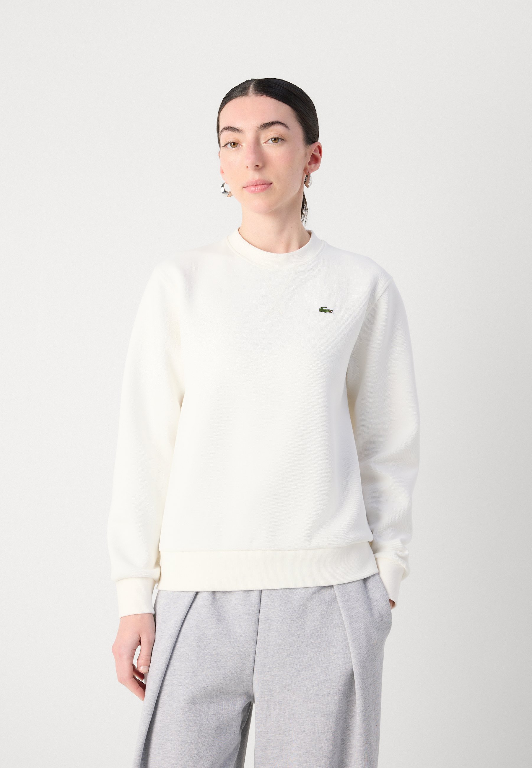 トップス fofofofa FAVOR SWEAT /  (white) Lacoste Sweatshirt - flour/off-white - Zalando.co.uk