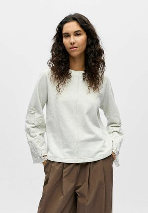 Langærmet T-shirt - light grey melange