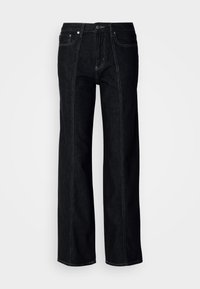 WIDE FRONT SEAM - Jeans Relaxed Fit - black rinse