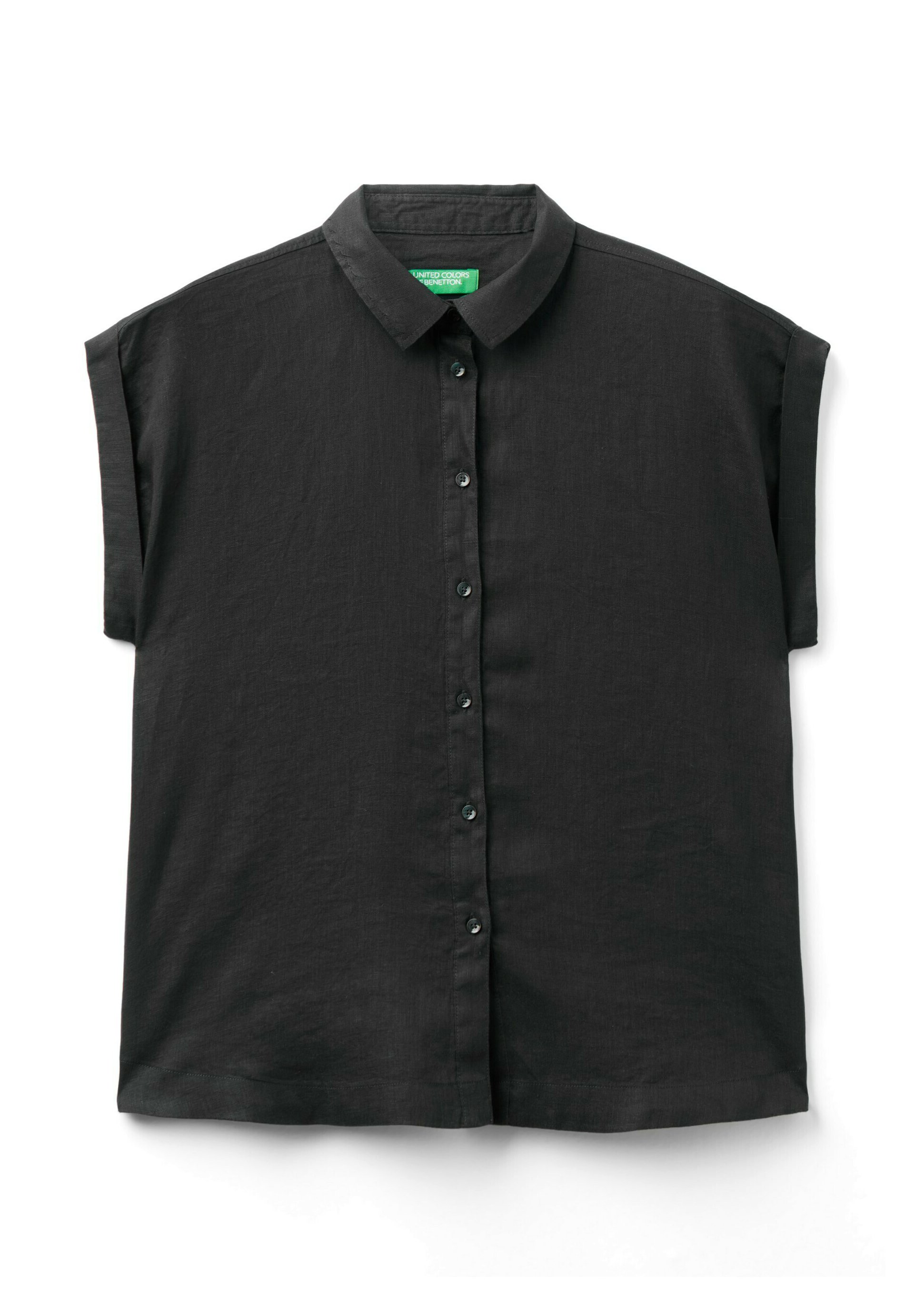 Chemise Garçon United Colors Of Benetton - Chambray Indigo, Manches Courtes, Poches Poitrine - Taille 110 Cm - 3