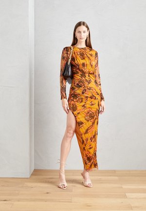 YAURA DERIN DRESS PRINT - Robe de cocktail - orange/yellow/black