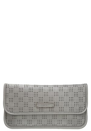 Pochette Esprit gris clair avec perforations en forme de losange et fermeture à rabat arrondi.
