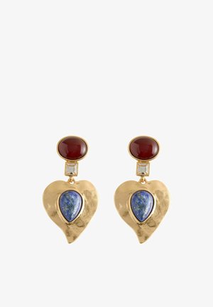 Next, HAMMERED RESIN HEART DROP EARRINGS . - Ohrringe - gold-coloured