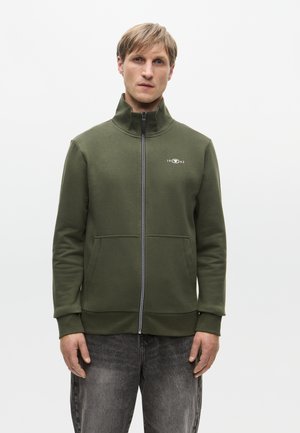 STAND-UP SWEAT JACKET - Užtrauktuku užsegamas treningas - deep forest green