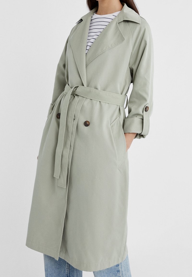 Stradivarius Trench - light green