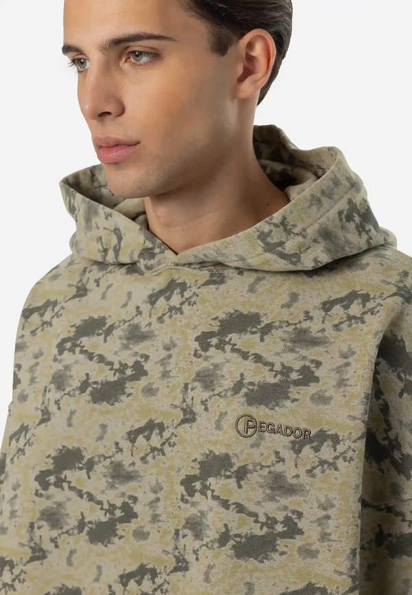 FLOAR BOXY - Hoodie - washed mud camouflage3