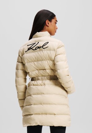 KARL LAGERFELD ULTRA LIGHTWEIGHT LONG PUFFER - Wintermantel - light beige