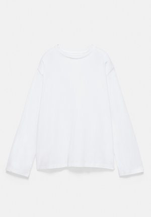 PULL&BEAR, OVERSIZED LONG-SLEEVED T-SHIRT- T-SHIRT - T-shirt à manches longues - white