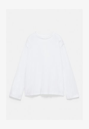 PULL&BEAR, OVERSIZED LONG-SLEEVED T-SHIRT- T-SHIRT - T-shirt à manches longues - white