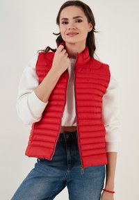 LELA SLIM FIT - Strukirani kaput - red