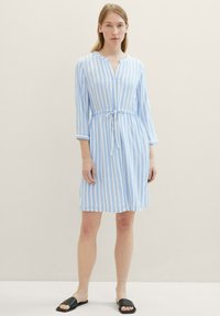 TOM TAILOR GESTREIFTES - Blousejurk - offwhite blue vertical stripe