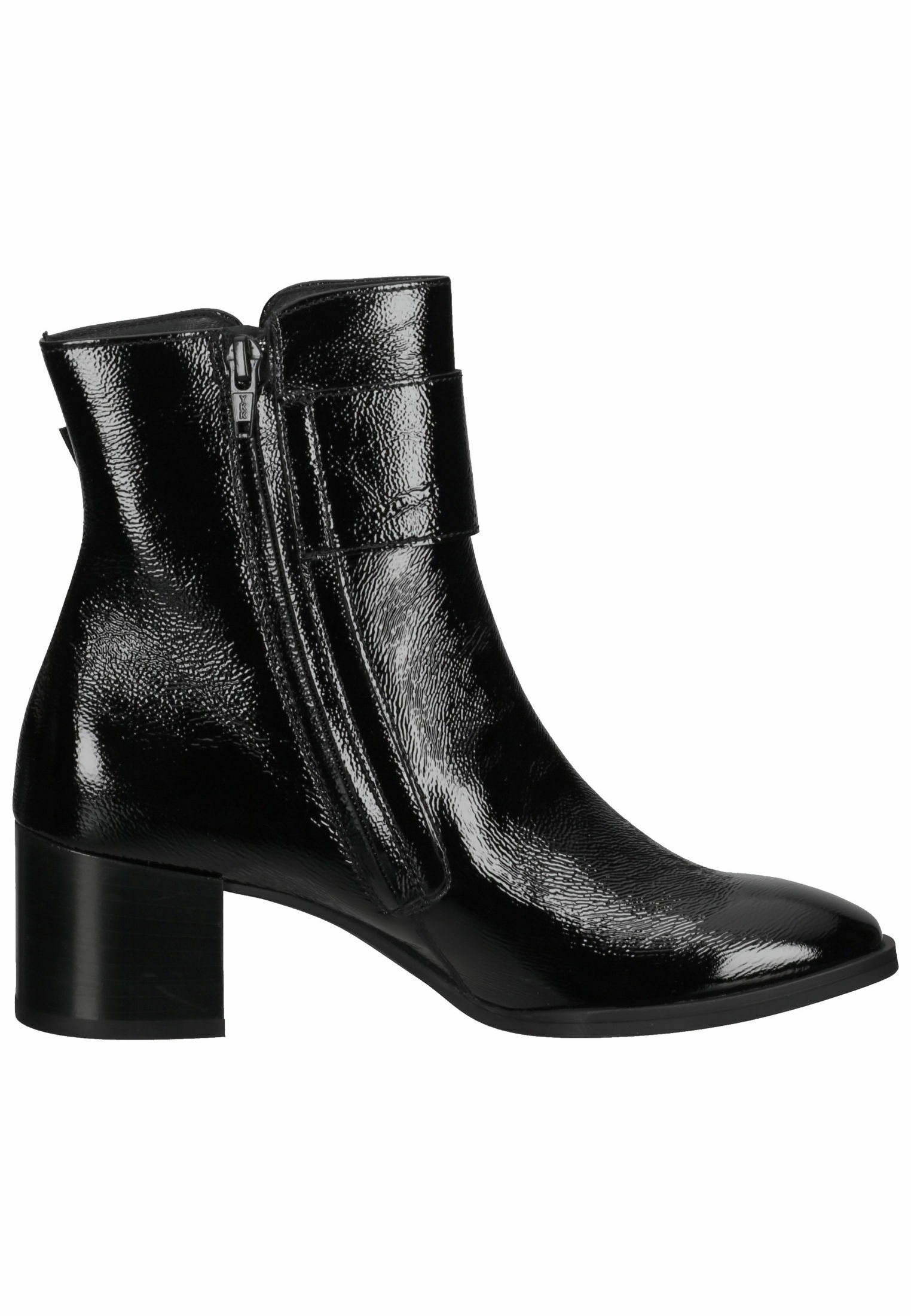 schwarze lack stiefeletten