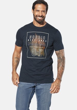 KNUTVIK - Print T-shirt - dunkelblau