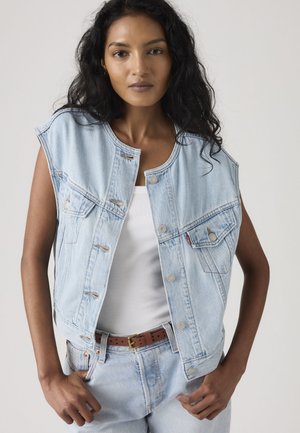 Levi's®, COLLARLESS SHRUNKEN - Елек - light blue denim