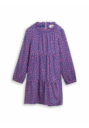 Jurk - dark blue pink heart