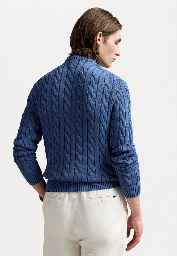 CABLE KNIT GARMENT DYED COTTON SWEATER - Jumper4