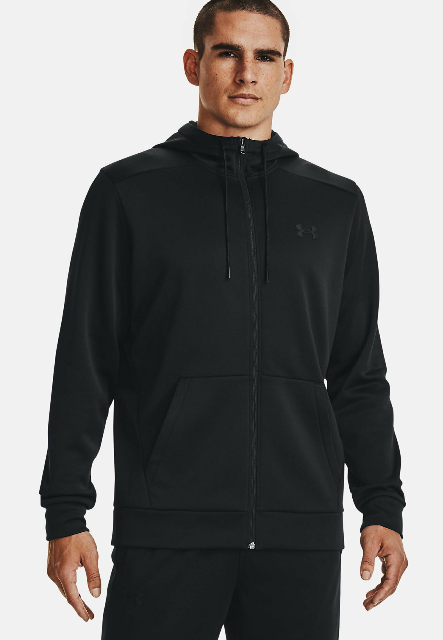 Under Armour ARMOUR FLEECE Zip-up sweatshirt black/mottled