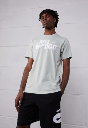 TEE JUST DO IT - Camiseta estampada - seafoam/white