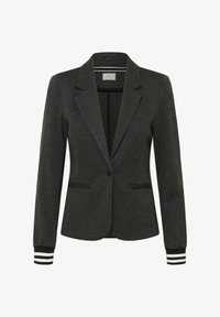 Unselected, grey mel black chalk stripe
