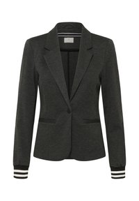 KINNIE - Blazer - grey mel black chalk stripe