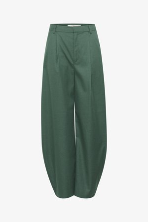 Gestuz CALLIA BARREL PANTS - Auduma bikses - posy green melange