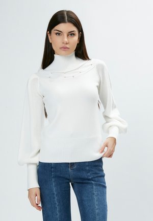 INFLUENCER CABLE COLLAR - Pullover - off white