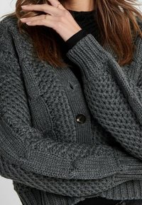 JDY Chaqueta de punto - mottled dark grey