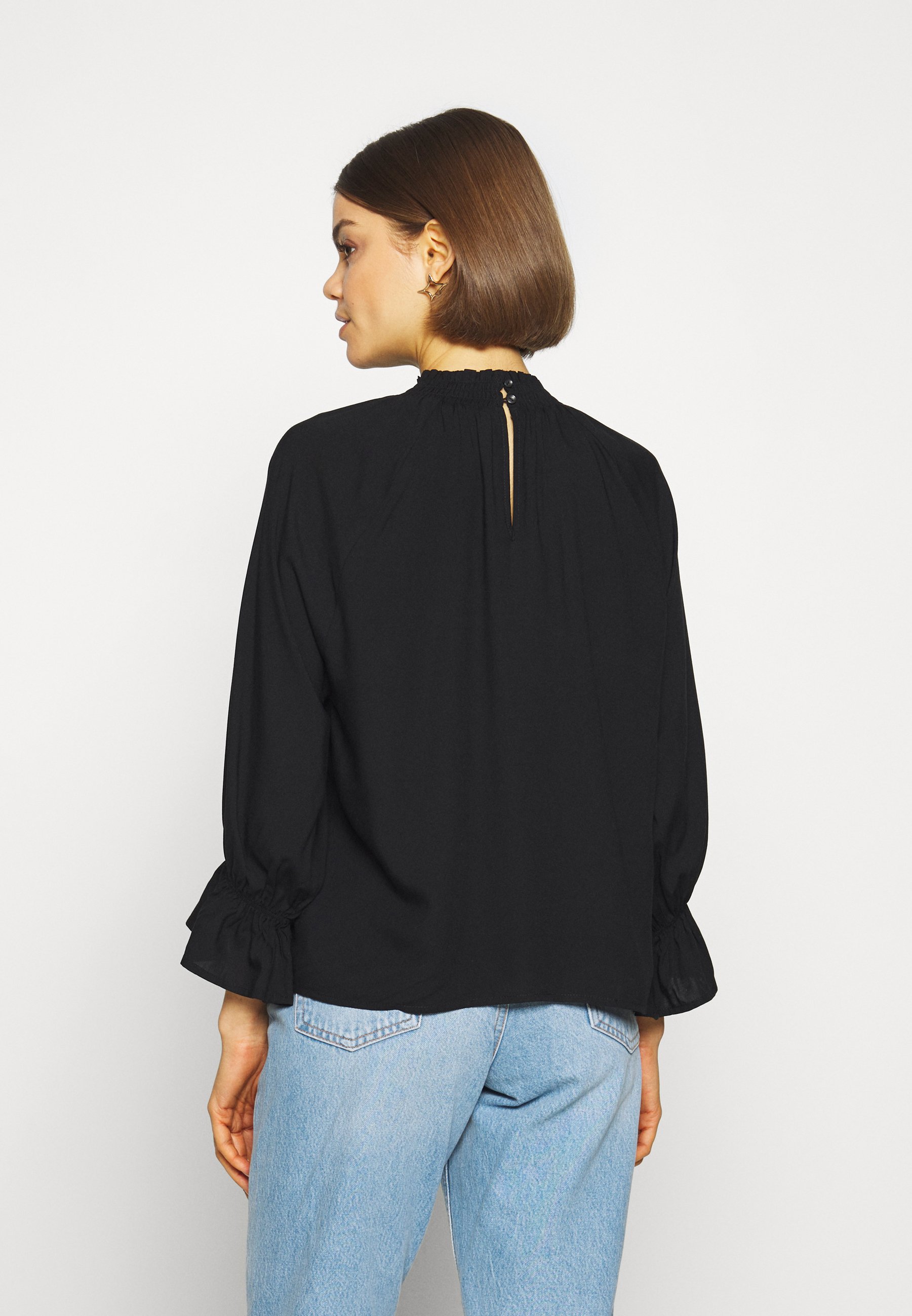 Cotton On MOCK NECK FRILL SLEEVE Blouse black Zalando.nl Cotton On MOCK NECK FRILL SLEEVE Blouse black Zalando.nl