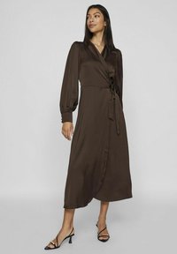 VILA WICKEL LANGÄRMELIGES MIDI - Day dress - coffee bean