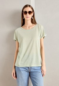 Mos Mosh TEE - Apdrukāts T-krekls - smoke green