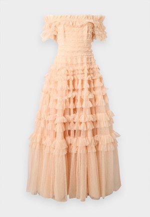 LISETTE RUFFLE OFF SHOULDER GOWN - Oblačila za posebne priložnosti - apricot blush